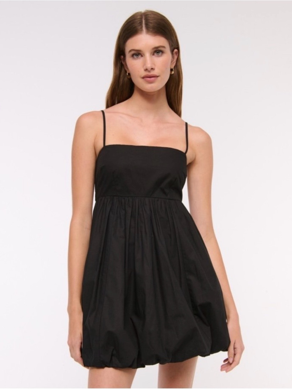 Abercrombie & Fitch Babydoll Bubble Hem Mini Dress size large petite